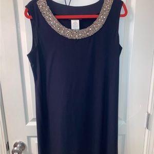 Blue mother of the bride dress with Crystal embroidery and jacket